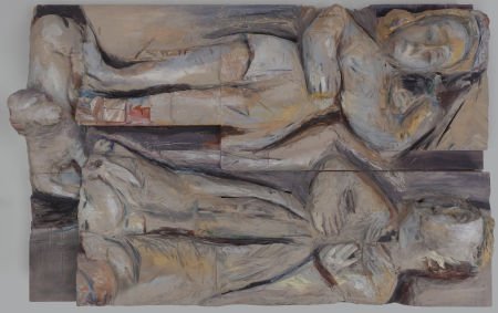 Anne Chu (American, b. 1959) Tombstone for a Kin: Anne Chu (American, b. 1959)Tombstone for a King and Queen, 2001Painted woo