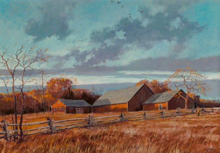 Eric Sloane (American, 1905-1985) Long Island Au: Eric Sloane (American, 1905-1985)Long Island AutumnOil on masonite34 x