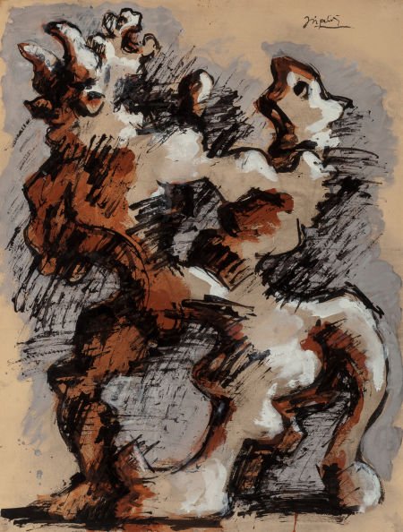 Jacques Lipchitz (French, 1891-1973) Untitled (M: Jacques Lipchitz (French, 1891-1973)Untitled (Minotaur), circa 1945Ink and
