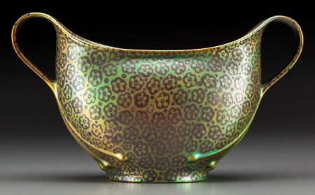 Zsolnay Lustre Ceramic Handled Bowl Circa 1900. (1 of 4)