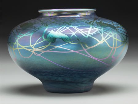 Steuben Iridescent Glass Tyrian Bowl Circa 1916. (1 of 3)