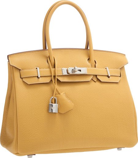 Hermes 30cm Curry Togo Leather Birkin Bag with P (1 of 5)