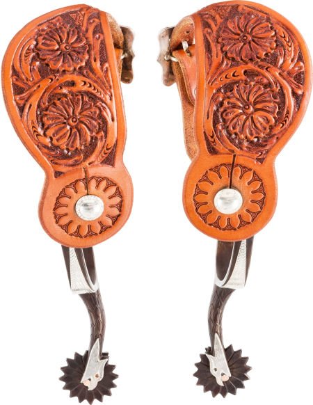 Gold and Silver-Mounted Eagle Head Spurs by Rand: Gold and Silver-Mounted Eagle Head Spurs by Randy Butters. Inspired by George Bischof