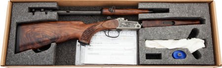 Boxed .308 Win Blazer K95 Stutzen Luxus Take-dow: Boxed .308 Win Blazer K95 Stutzen Luxus Take-down Single Shot Stalking Rifle. Serial no. BK0