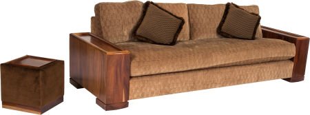 A Home Theater Sofa with Custom Upholstery and S (1 of 2)