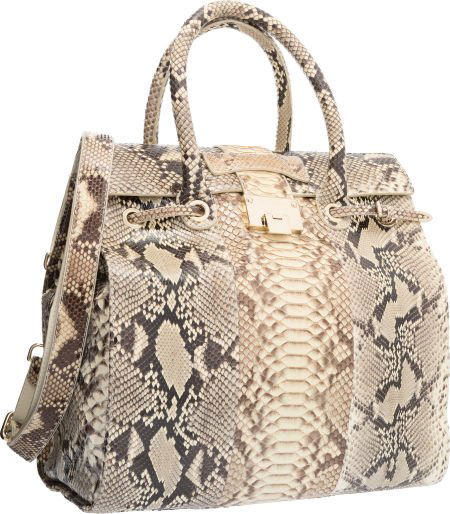 Jimmy Choo Natural Python Rosalie Elaphe Bag Ver (1 of 4)