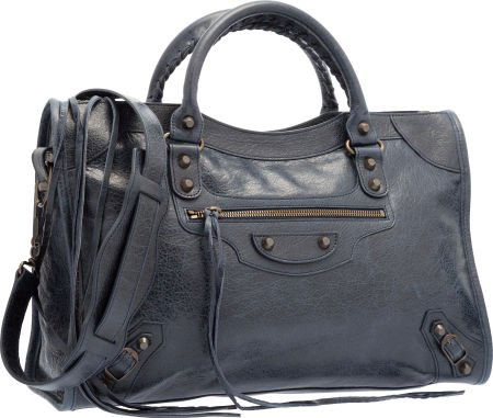 Balenciaga Bleu Obscur Lambskin Leather Classic (1 of 4)