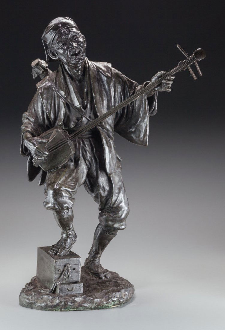 Japanese School (Late 19th Century) Shamisen Mus (1 of 3)