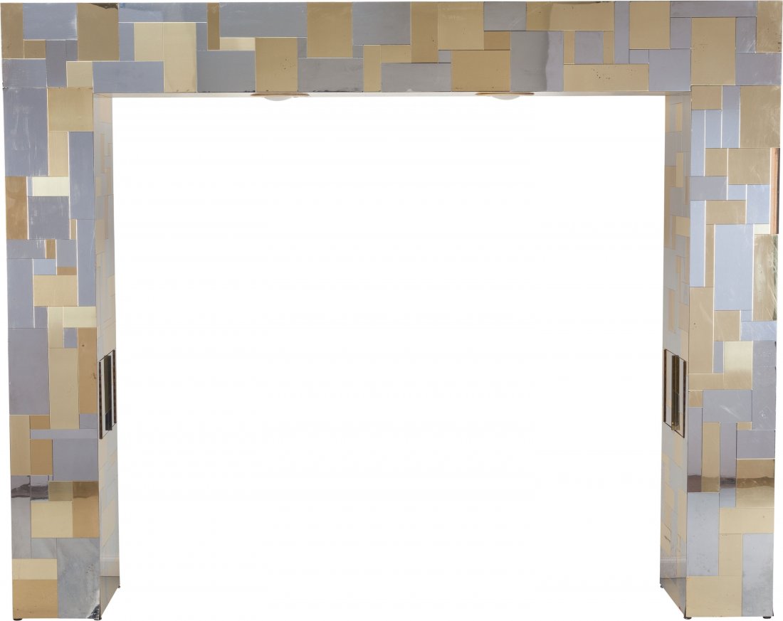 A Paul Evans Brass, Stainless Steel and Wood Ill (1 of 4)