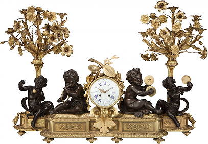 A Three Piece Louis XVI-Style Gilt and Patinated (1 of 2)