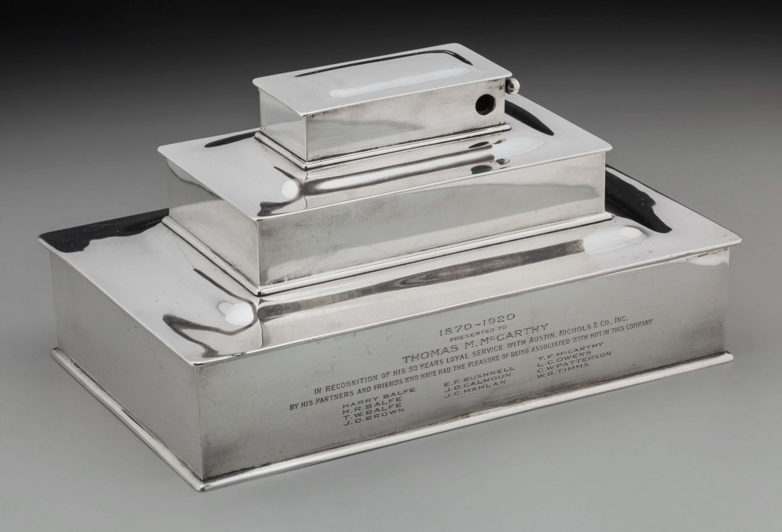 A Tiffany & Co. Silver Tiered Humidor and Cigare (1 of 3)