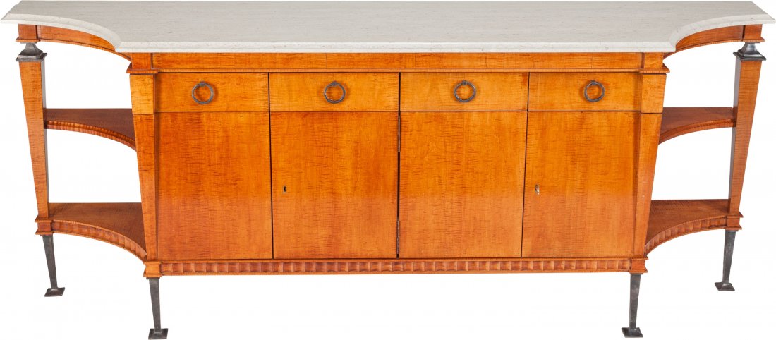 A Neoclassical-Style Curly Maple and Marble Cons (1 of 3)