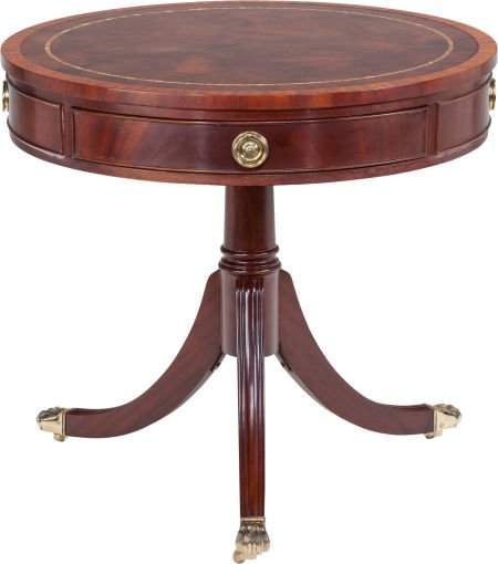 A Councill Mahogany and Brass Lawrence Drum Tabl (1 of 3)