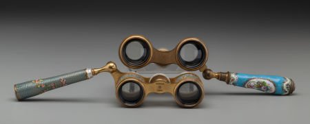 Two Pairs of French Enameled Brass and Mother-of (1 of 2)