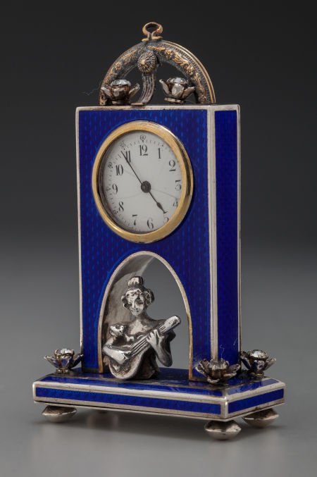 A Continental Silver, Enamel and Rhinestone Desk (1 of 2)