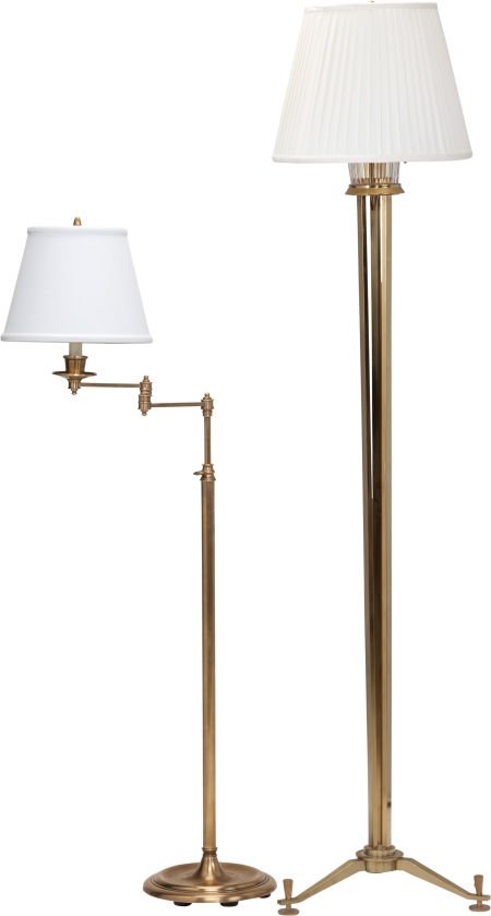 Two Brass Floor Lamps, 20th century 64-1/2 inche (1 of 2)
