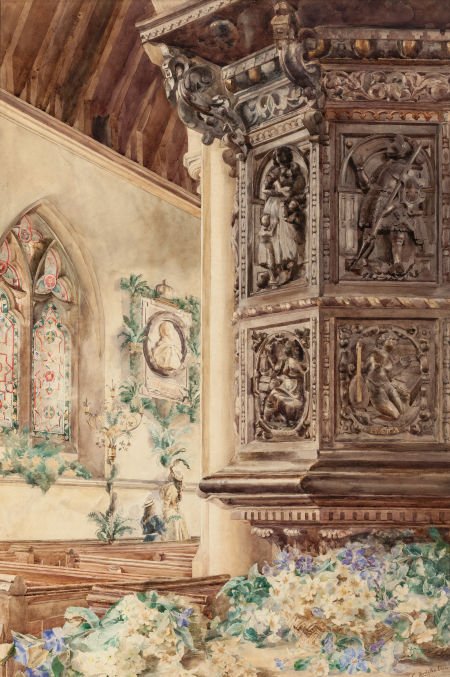 Clara Montalba (British, 1842-1929) Cathedral Vi (1 of 3)