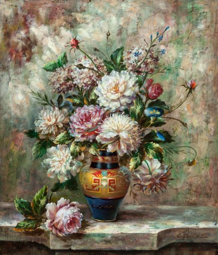 C. Paolini (American, 20th Century) Still Life w (1 of 3)