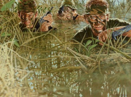 Peter Caras (American, b. 1941) War Gouache on b (1 of 3)