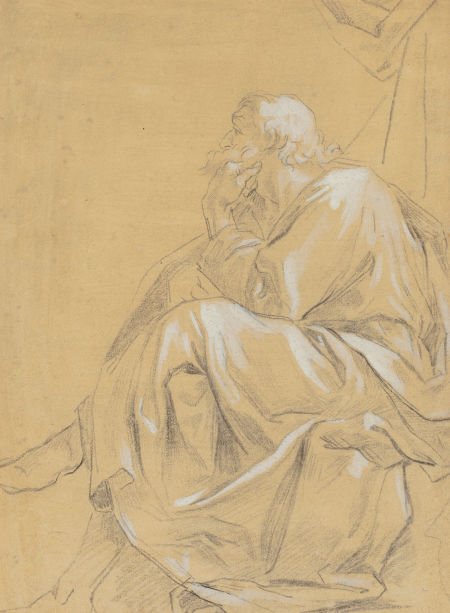 Italian School, circa 1800 A Seated Philosopher (1 of 2)