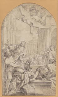 After Lodovico Carracci Christ at the Pool of Be: After Lodovico CarracciChrist at the Pool of BethesdaChalk and wash heighte