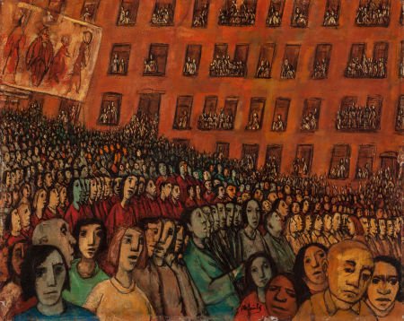 Frank Kleinholz (American, 1901-2001) Parade Oil (1 of 3)