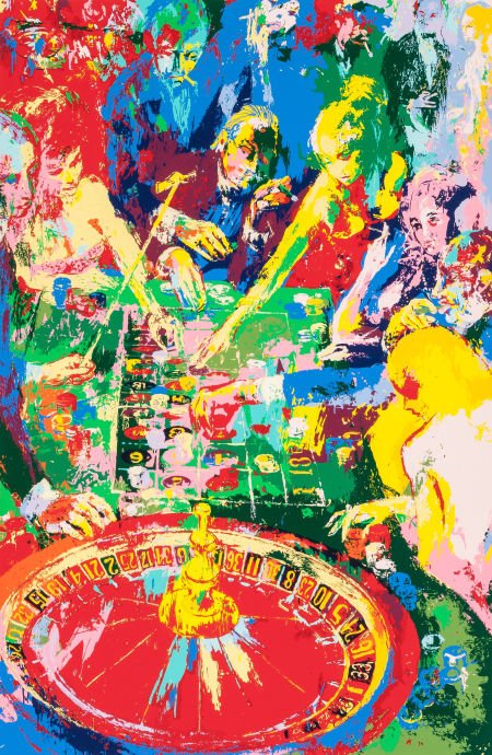LeRoy Neiman (American, 1921-2012) Green Table,: LeRoy Neiman (American, 1921-2012)Green Table, 1974Silkscreen in colors on