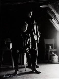 Beatles - Signed Astrid Kirchherr Photograph Of: Beatles - Signed Astrid Kirchherr Photograph Of John Lennon And George Harrison (Hamburg 1960).