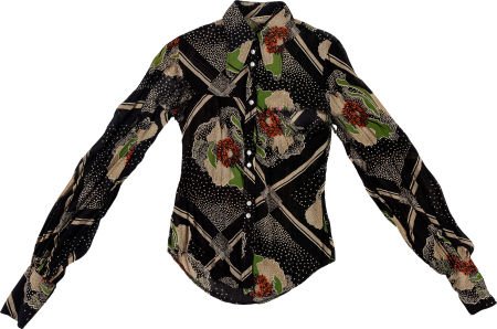 Alice Cooper - Neal Smith Road-Worn Long-Sleeve: Alice Cooper - Neal Smith Road-Worn Long-Sleeve Floral Shirt. Made by Welsh clothing desi