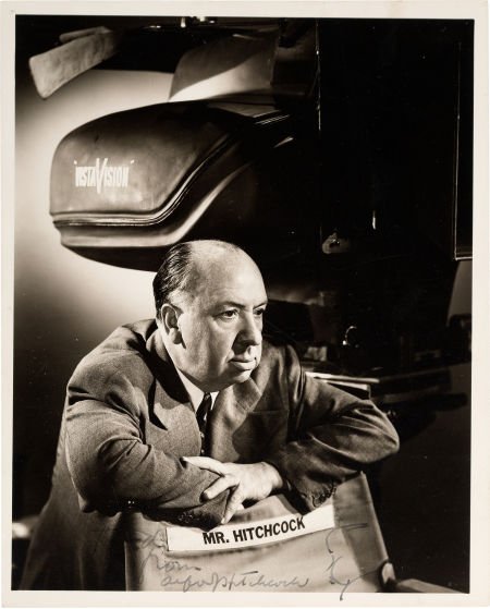 An Alfred Hitchcock Signed Black and White Photo (1 of 2)