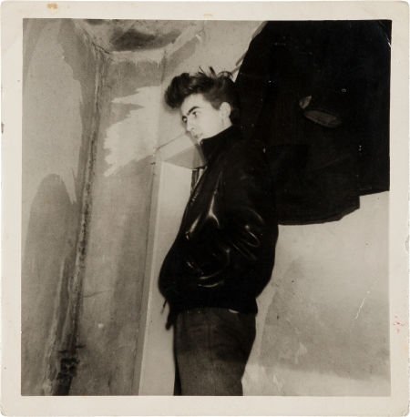 George Harrison - Original Vintage Photograph of: George Harrison - Original Vintage Photograph of Him Modeling the First Beatles Leather Jacket At The