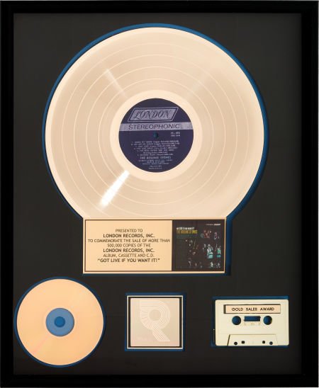Rolling Stones Got Live If You Want It! RIAA Gol: Rolling Stones Got Live If You Want It! RIAA Gold Record Aw