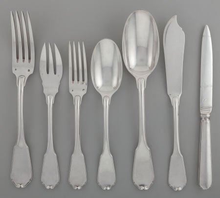 A Thirty-Two Piece Tetard Freres Silver Partial (1 of 3)