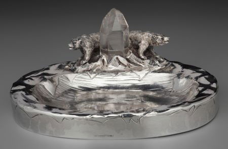 An American Silver and Quartz Polar Bear Card Tr (1 of 3)