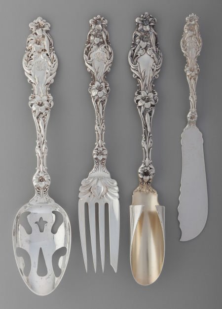 Four Whiting Mfg. Co. Lily Pattern Silver Servin (1 of 3)