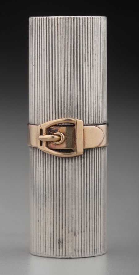 An Hermès Silver and 18K Gold Pill Box, circa 19 (1 of 3)
