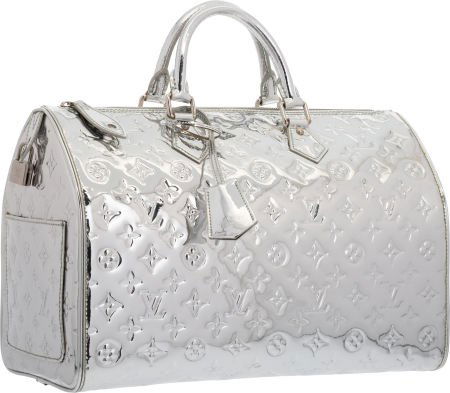 Louis Vuitton Metallic Silver Monogram Patent Le (1 of 4)