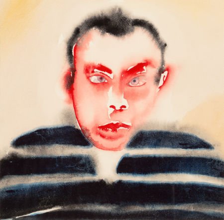 Francesco Clemente (b. 1952) Self Portrait, circ: Francesco Clemente (b. 1952)Self Portrait, circa 1982Watercolor on paper