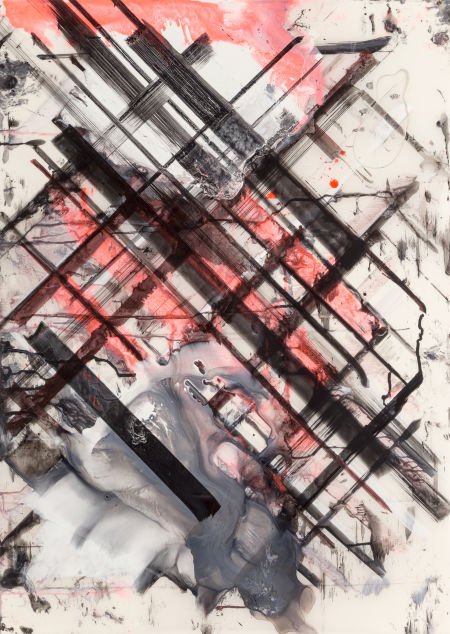 Ed Moses (b. 1926) Bo-Dog, 1989-97 Mixed media o: Ed Moses (b. 1926)Bo-Dog, 1989-97Mixed media on vellum42 x 30 inches (1