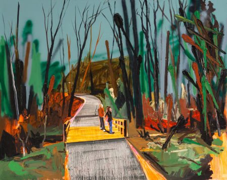 Kim Dorland (b. 1974) Walking Couple, 2007 Oil,: Kim Dorland (b. 1974)Walking Couple, 2007Oil, acrylic, and spray paint on c