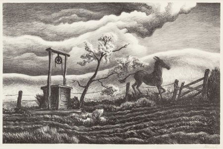 Thomas Hart Benton (American, 1889-1975) Frisky: Thomas Hart Benton (American, 1889-1975)Frisky Day, 1939Lithograph on paper