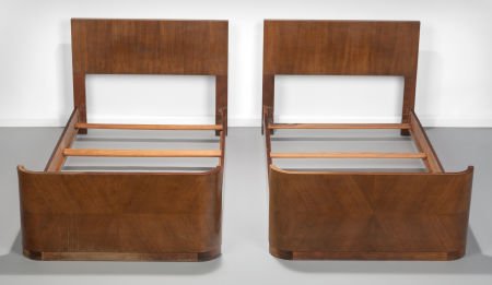 Gilbert Rohde (American, 1894-1944) Pair of Twin: Gilbert Rohde (American, 1894-1944)Pair of Twin Beds, 1933, Design for Living b
