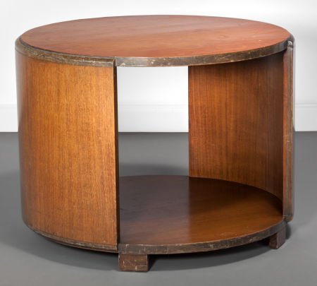 Gilbert Rohde (American, 1894-1944) Mansonia Rou: Gilbert Rohde (American, 1894-1944)Mansonia Round Occasional Table, 1935, Herma