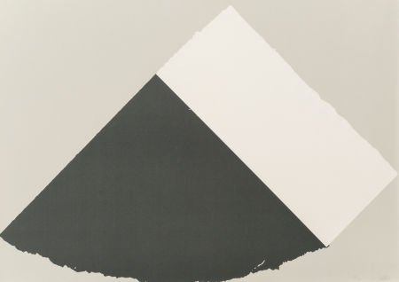 Ellsworth Kelly (1923-2015) Dark Gray and White,: Ellsworth Kelly (1923-2015)Dark Gray and White, 1979Screenprint and collage