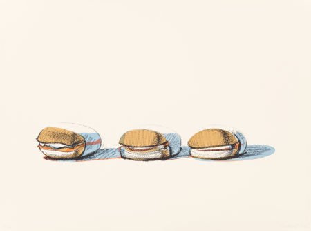 Wayne Thiebaud (b. 1920) Barbecue Beefs, from Se: Wayne Thiebaud (b. 1920)Barbecue Beefs, from Seven Still-Lifes and a Si
