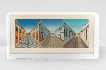 Patrick Hughes (b.1939) Journeys, 2000 Hand pain: Patrick Hughes (b.1939)Journeys, 2000Hand painted 3D lithographic multiple