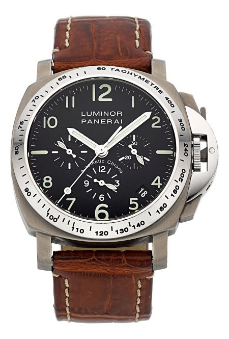 Panerai PAM 00074 Luminor Titanium Automatic Chr: Panerai PAM 00074 Luminor Titanium Automatic Chronograph Wristwatch #D1148/1500 Case: tita