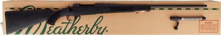 Boxed Weatherby Vanguard Bolt Action Rifle. Ser: Boxed Weatherby Vanguard Bolt Action Rifle. Serial no. VS139700, .338 WIN. MAG. calib