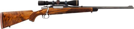 Engraved Dale Goens Custom Mauser Bolt Action Ri: Engraved Dale Goens Custom Mauser Bolt Action Rifle. Serial no. B4180, .244 REM. cali
