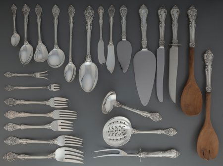 A One Hundred and Two Piece Gorham King Edward P: A One Hundred and Two Piece Gorham King Edward Pattern Silv